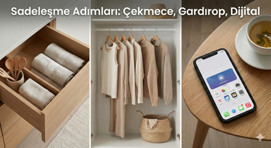 Sadeleşmeye küçük adımlarla başlamak: çekmece ve gardırop düzenleme
